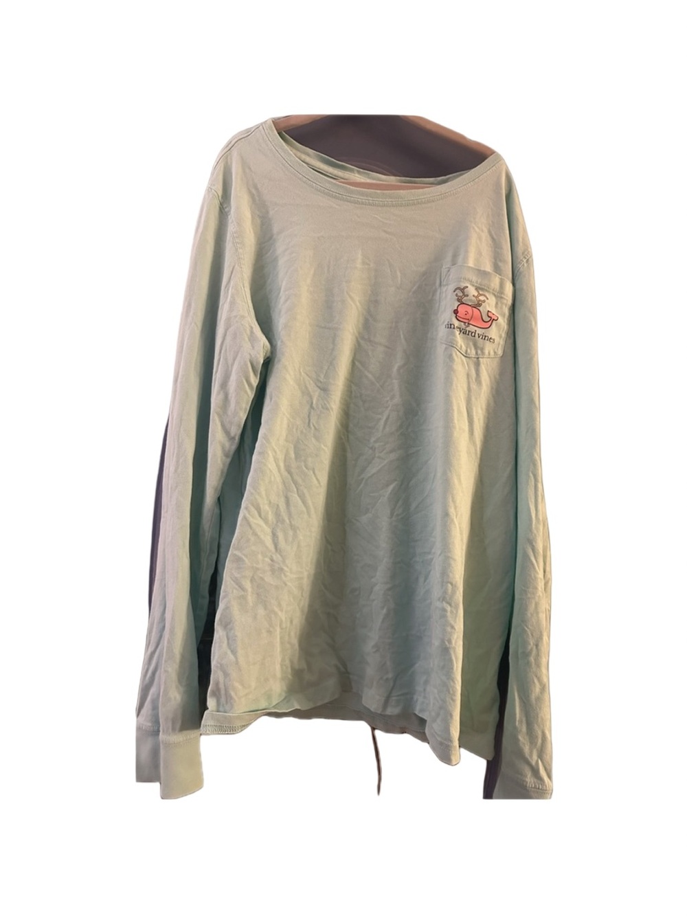 Vineyard Vines XS  Light Blue holiday long sleeve t